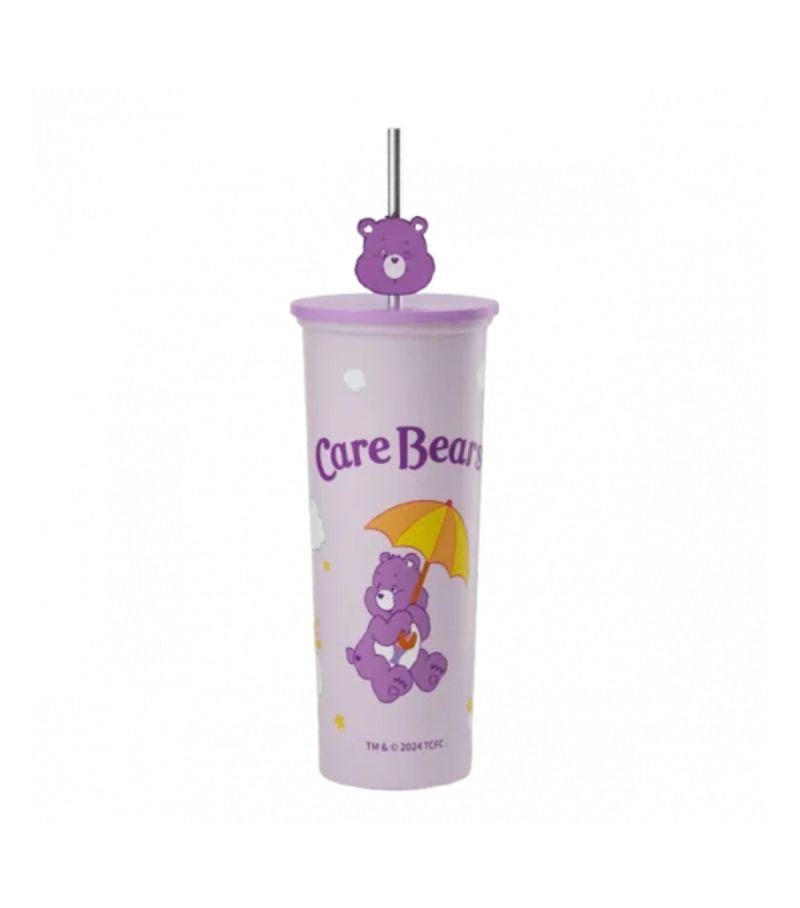 Care Bears Collection Purple Stainless Steel Tumbler with Straw 800ml